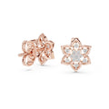 Moissanite Open Star Flower Stud Earrings – 925 Sterling Silver, 18K Gold Vermeil
