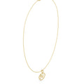 Pear Moissanite Open Swirl Pendant Necklace – 925 Sterling Silver, 18K Gold Vermeil