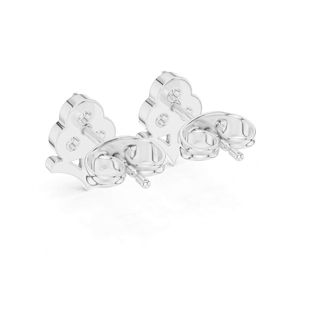 Moissanite Trefoil Cluster Stud Earrings – 925 Sterling Silver, 18K Gold Vermeil
