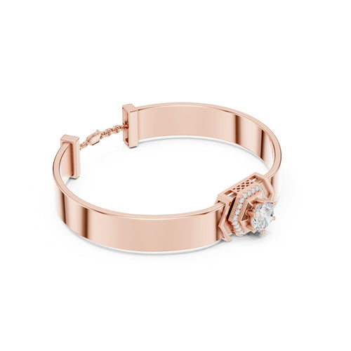 18K Gold Vermeil Men's Moissanite Cuff Bracelet | 925 Sterling Silver, Modern Luxury