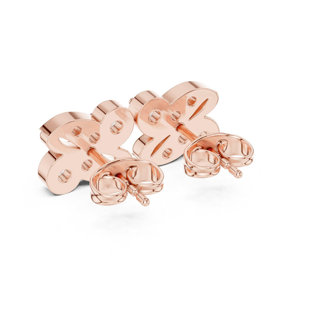 Moissanite Pavé Infinity Wave Stud Earrings – 925 Sterling Silver, 18K Gold Vermeil