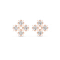 Moissanite Cross Cluster Stud Earrings – 925 Sterling Silver, 18K Gold Vermeil