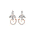Marquise Moissanite Swirl Drop Stud Earrings – 925 Sterling Silver, 18K Gold Vermeil