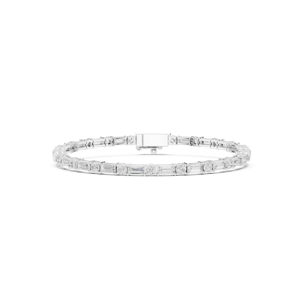 18K Gold Vermeil Mens Moissanite Tennis Bracelet | 925 Silver, Brilliant Sparkle, Luxury Gift