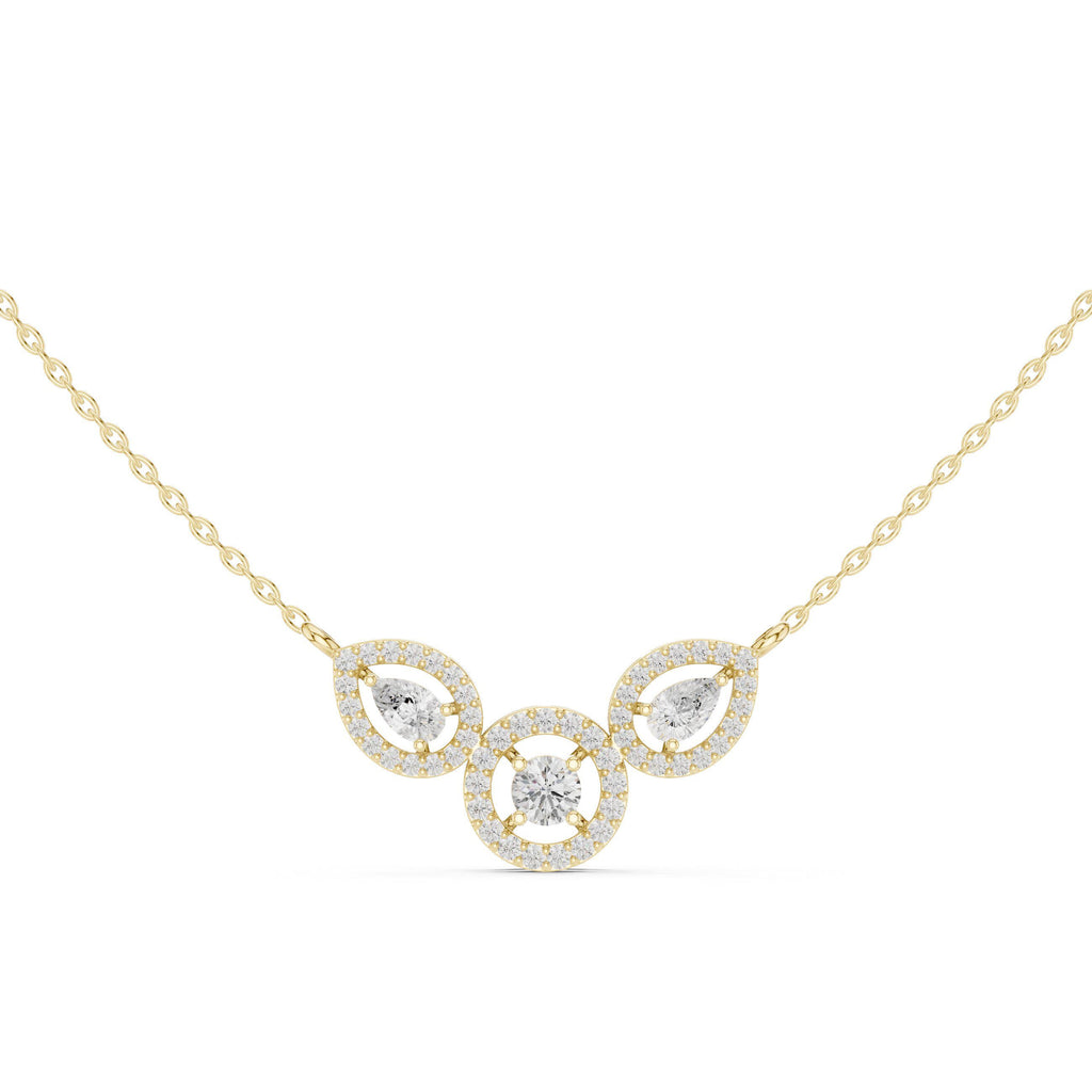 18K Gold Vermeil Moissanite Mangalsutra Pendant Necklace | Traditional Modern Jewelry