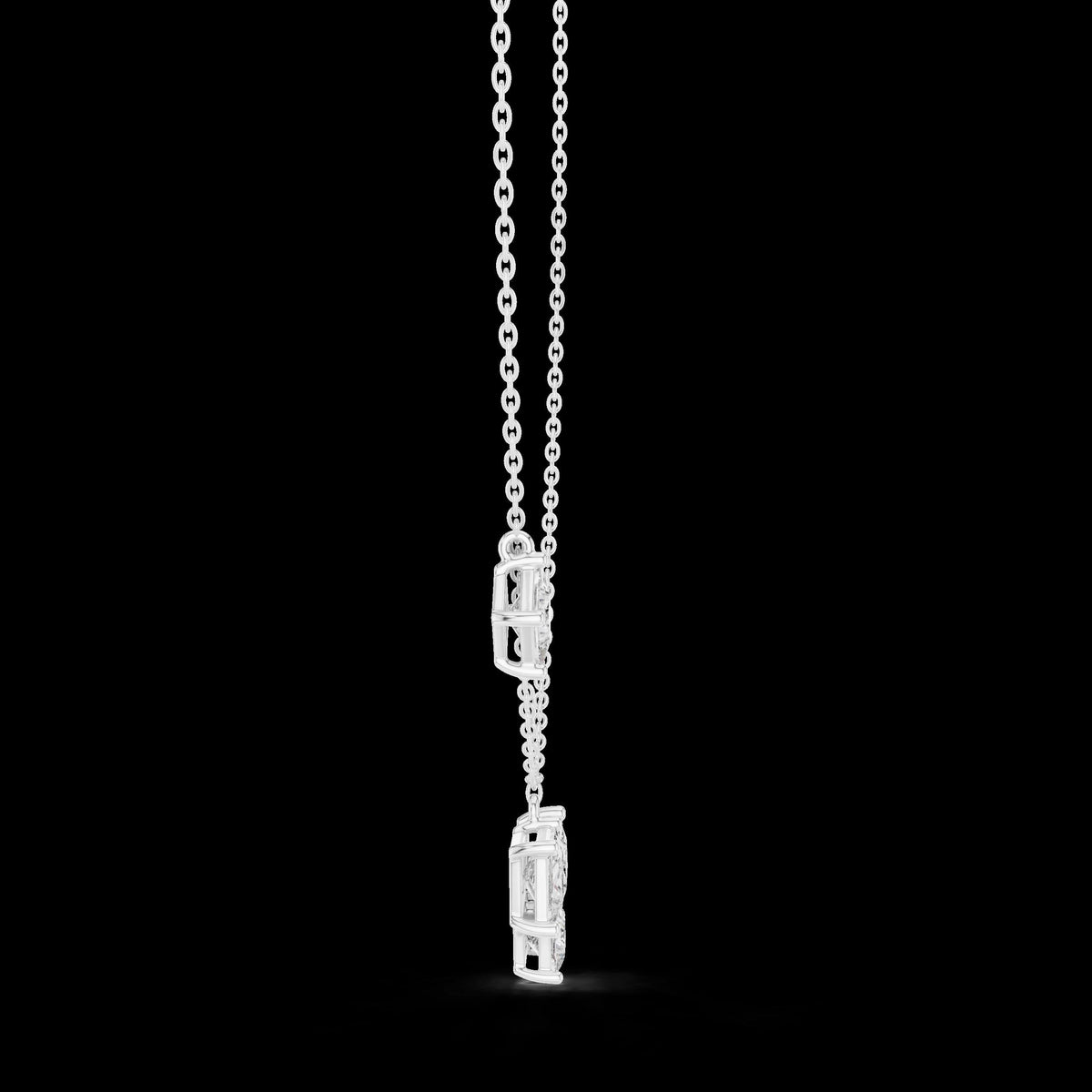 18K Gold Vermeil Moissanite Pendant | 925 Silver, Sparkling Luxury Jewelry