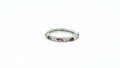 Ruby & Diamond Eternity Band – 925 Sterling Silver, 18K White Gold Vermeil