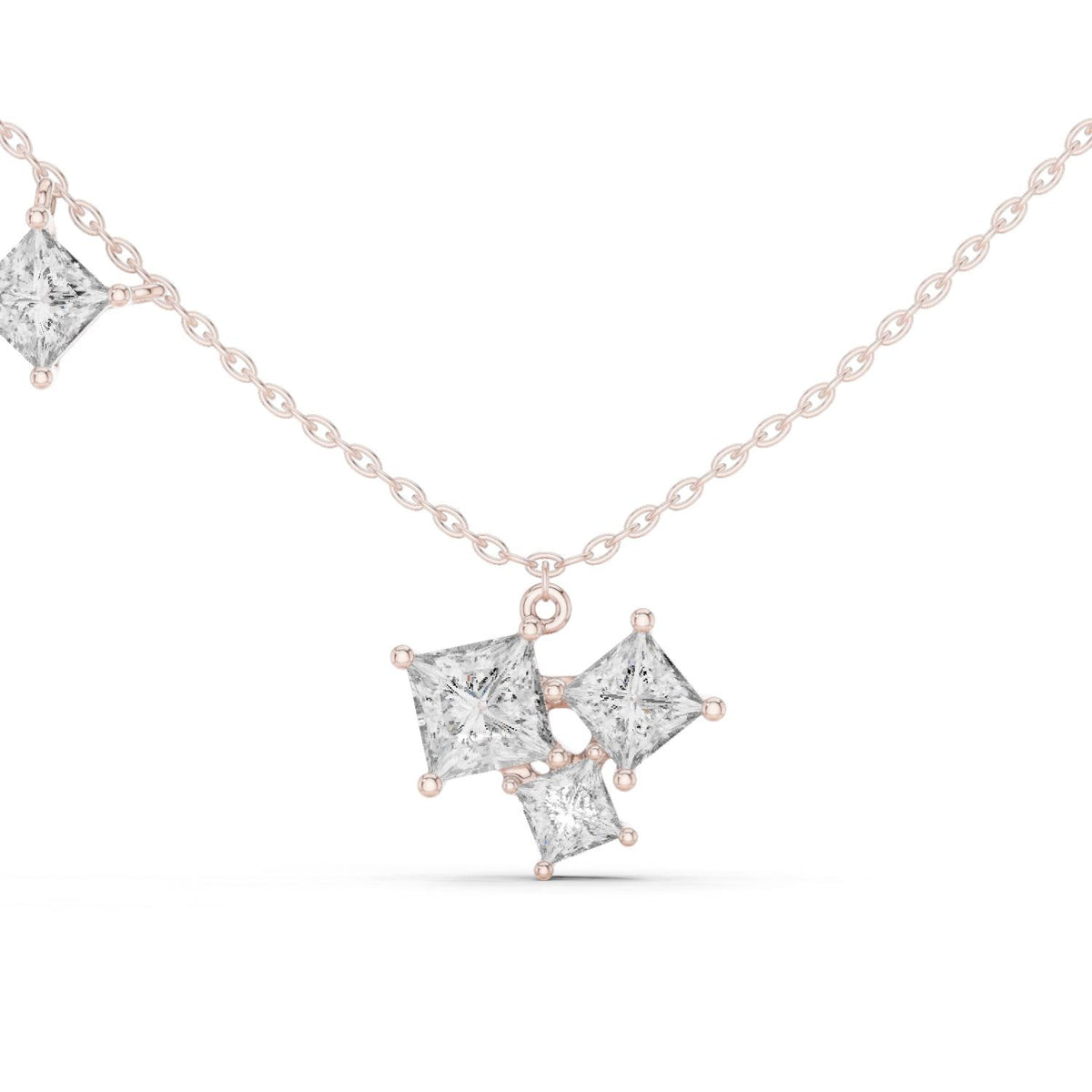 18K Gold Vermeil Moissanite Pendant | 925 Silver, Sparkling Luxury Jewelry
