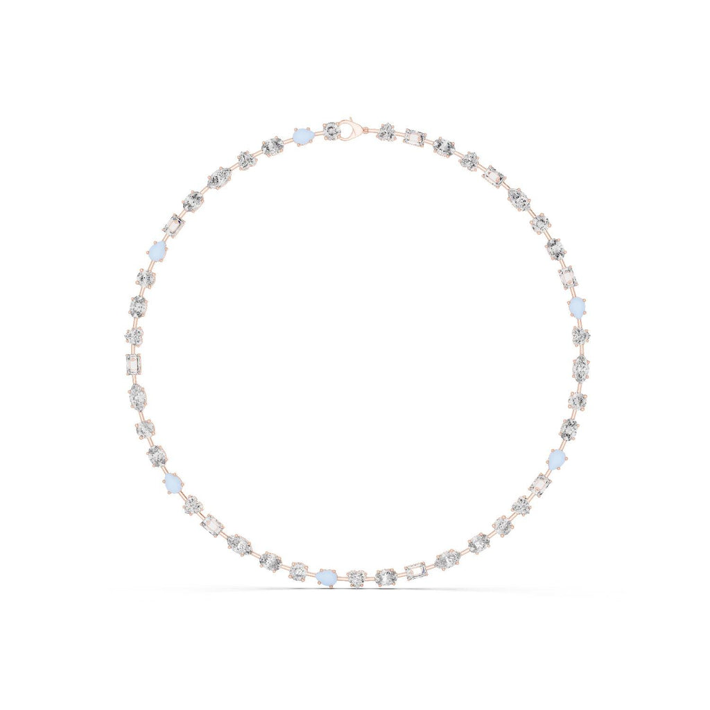 Moissanite Necklace – 925 Sterling Silver, 18K White Gold Vermeil