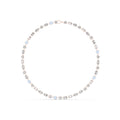 Moissanite Necklace – 925 Sterling Silver, 18K White Gold Vermeil