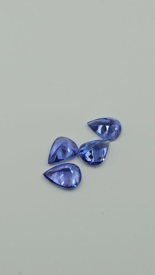 Natural Tanzanite Pears 6x8mm Cut Faceted loose stone AAA