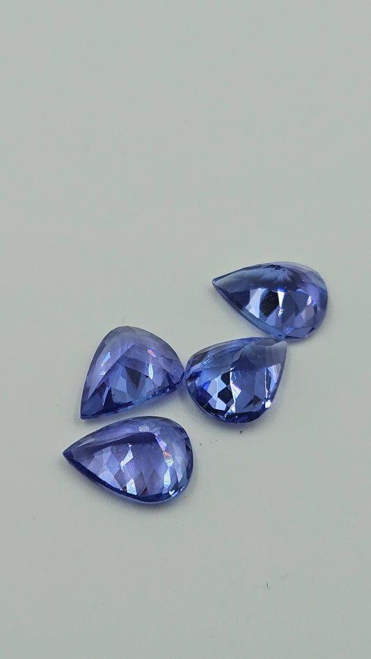 Natural Tanzanite Pears 6x8mm Cut Faceted loose stone AAA