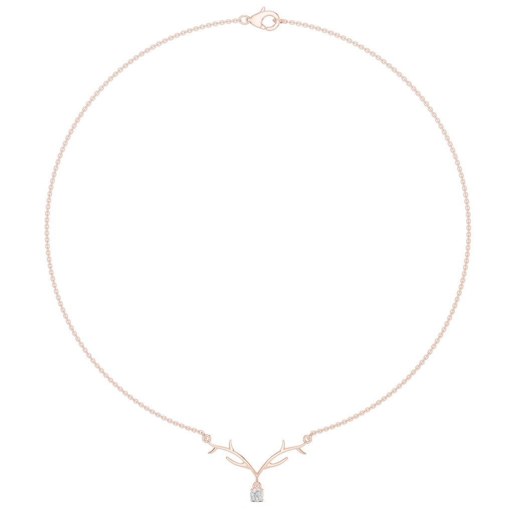 Moissanite Twig Branch Necklace – 925 Sterling Silver, 18K Gold Vermeil