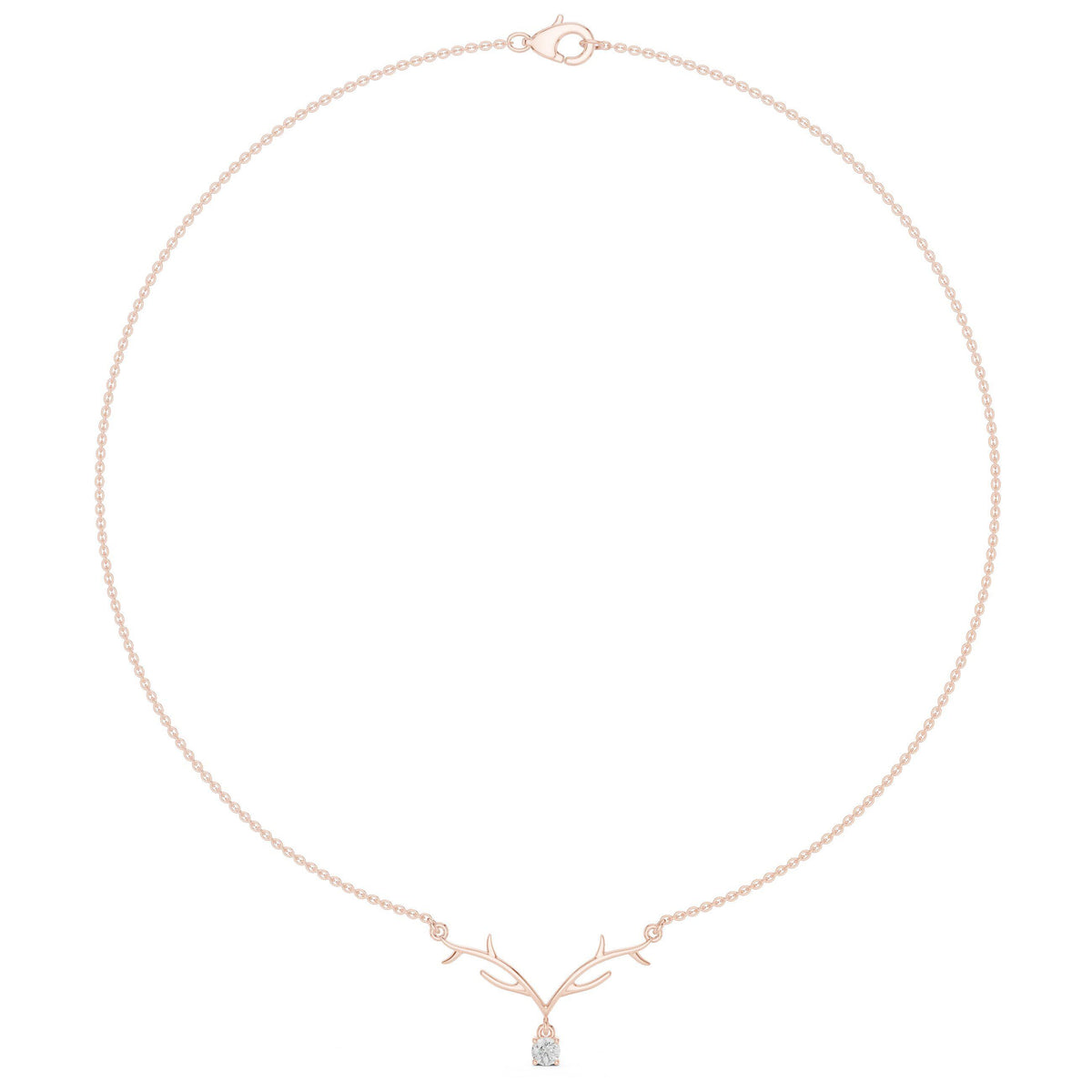 Moissanite Twig Branch Necklace – 925 Sterling Silver, 18K Gold Vermeil