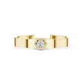 18K Gold Vermeil Men's Moissanite Cuff Bracelet | 925 Sterling Silver, Modern Luxury