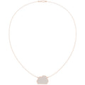 Moissanite Pavé Cloud Necklace – 925 Sterling Silver, 18K Gold Vermeil