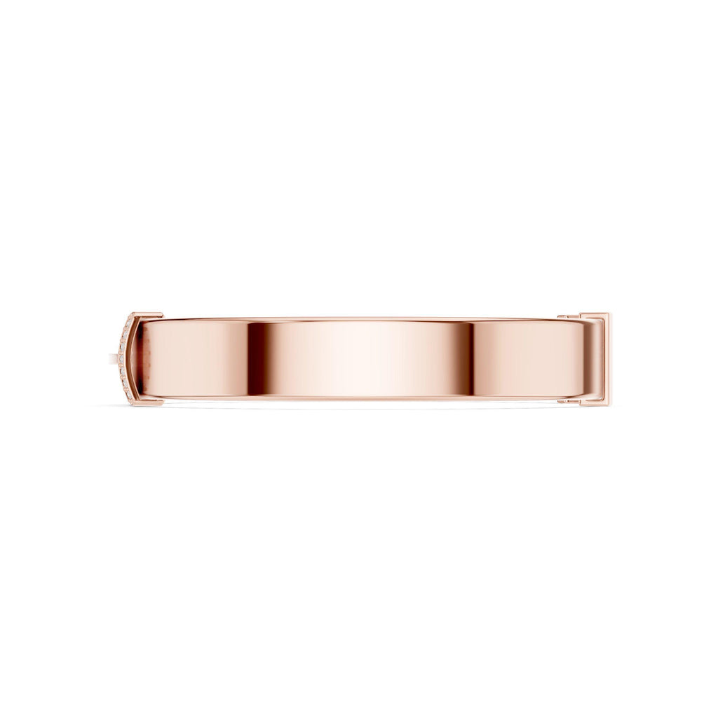 18K Gold Vermeil Men's Moissanite Cuff Bracelet | 925 Sterling Silver, Modern Luxury