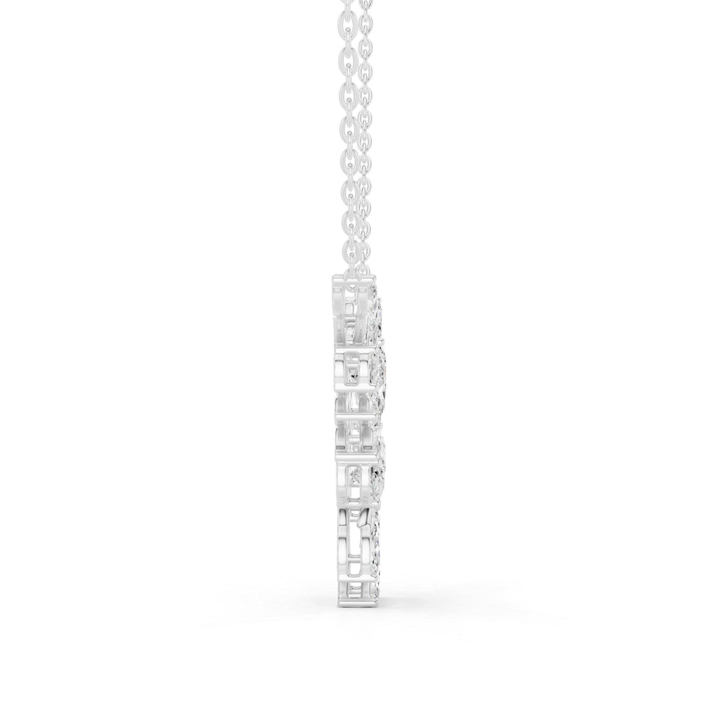 Marquise & Pear Moissanite Leaf Spray Mangalsutra Necklace – 925 Sterling Silver, 18K Gold Vermeil
