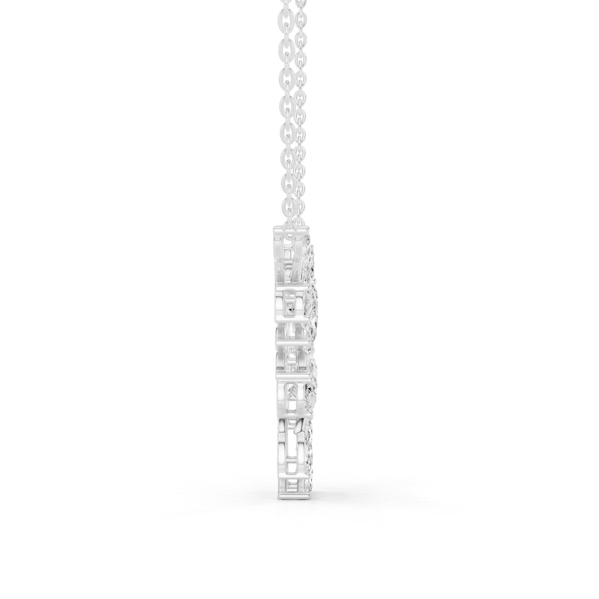 Marquise & Pear Moissanite Leaf Spray Mangalsutra Necklace – 925 Sterling Silver, 18K Gold Vermeil