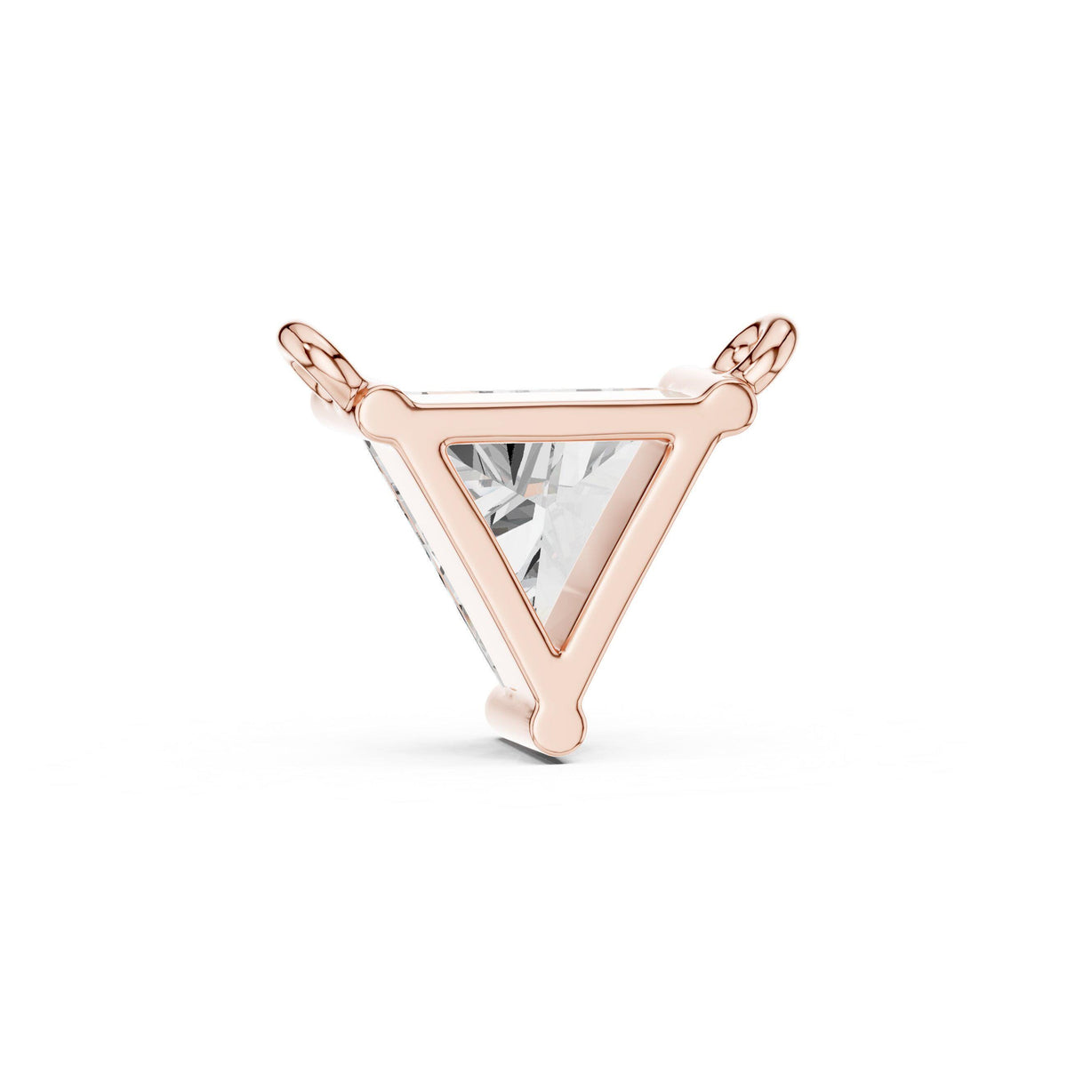 Trillion Moissanite Solitaire Necklace – 925 Sterling Silver, 18K Gold Vermeil