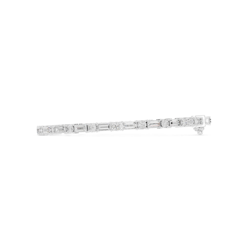 18K Gold Vermeil Mens Moissanite Tennis Bracelet | 925 Silver, Brilliant Sparkle, Luxury Gift