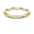 Station-Set Moissanite Stackable Band – 925 Sterling Silver, 18K Gold Vermeil
