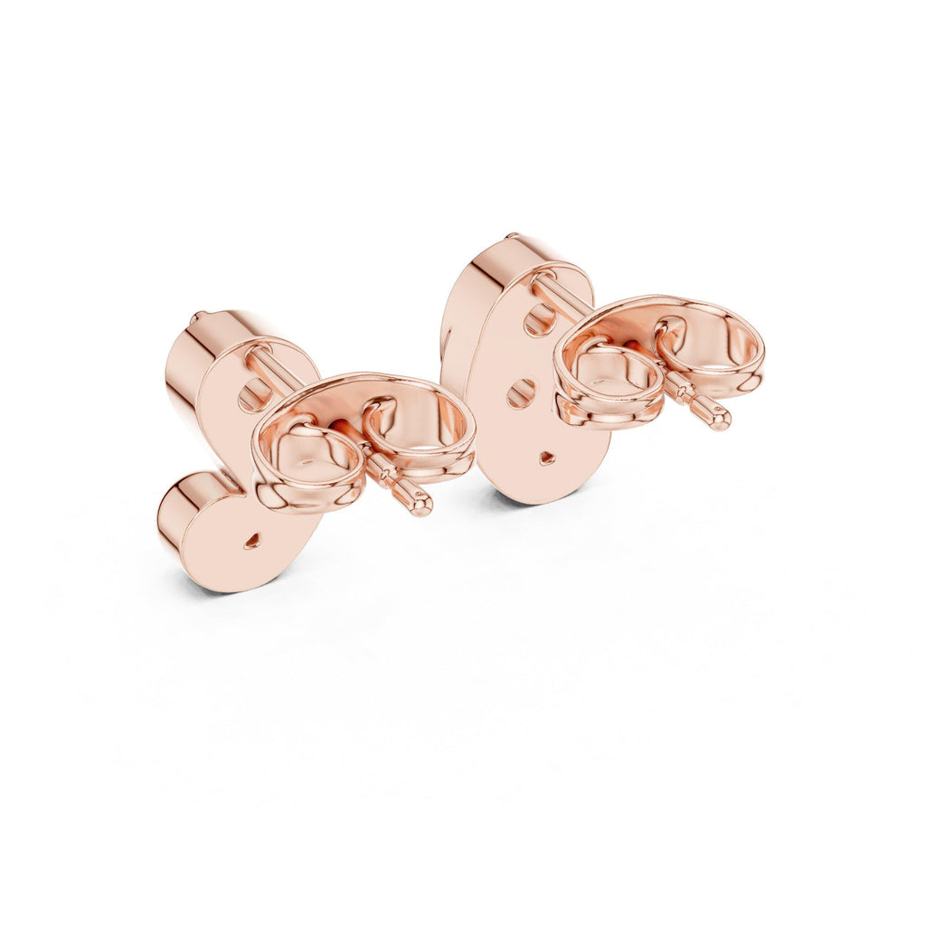 Moissanite Pavé Paisley Stud Earrings – 925 Sterling Silver, 18K Gold Vermeil