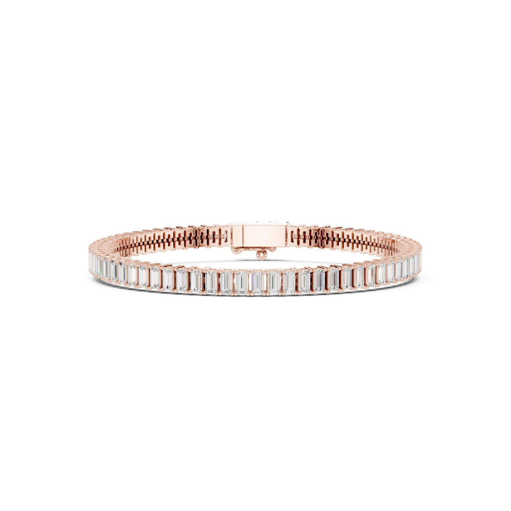 18K Gold Vermeil Mens Moissanite Tennis Bracelet | 925 Silver, Brilliant Sparkle, Masculine Design