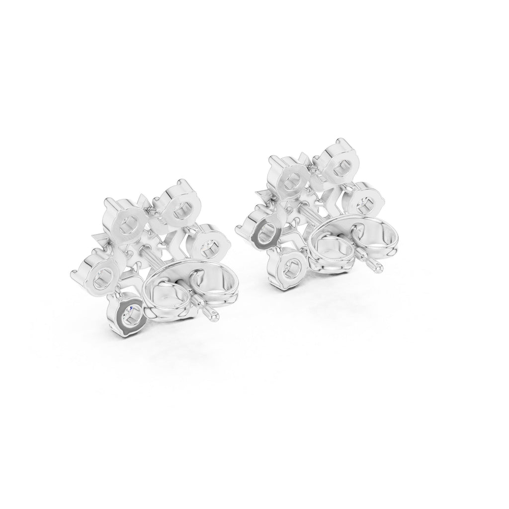 Moissanite Six-Point Star Stud Earrings – 925 Sterling Silver, 18K Gold Vermeil