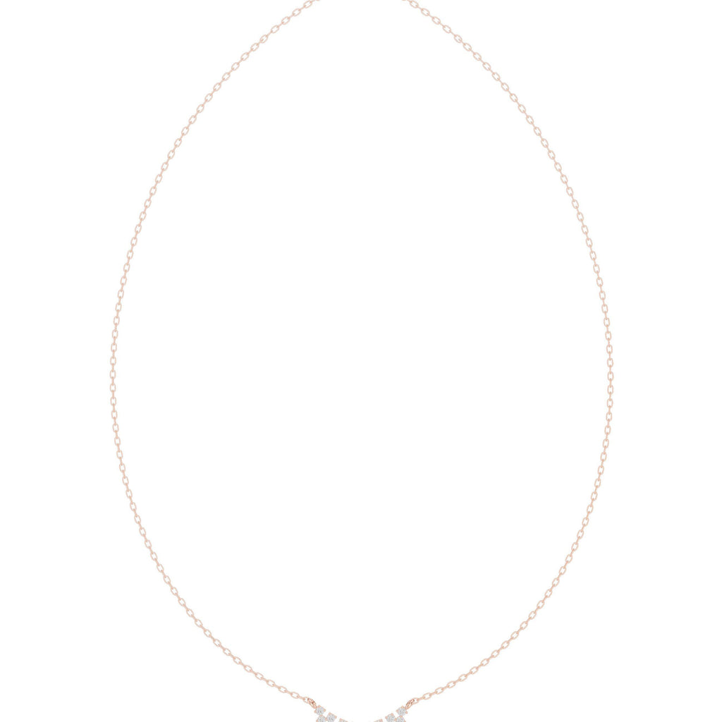 Moissanite Curved Cluster Bar Necklace – 925 Sterling Silver, 18K Gold Vermeil