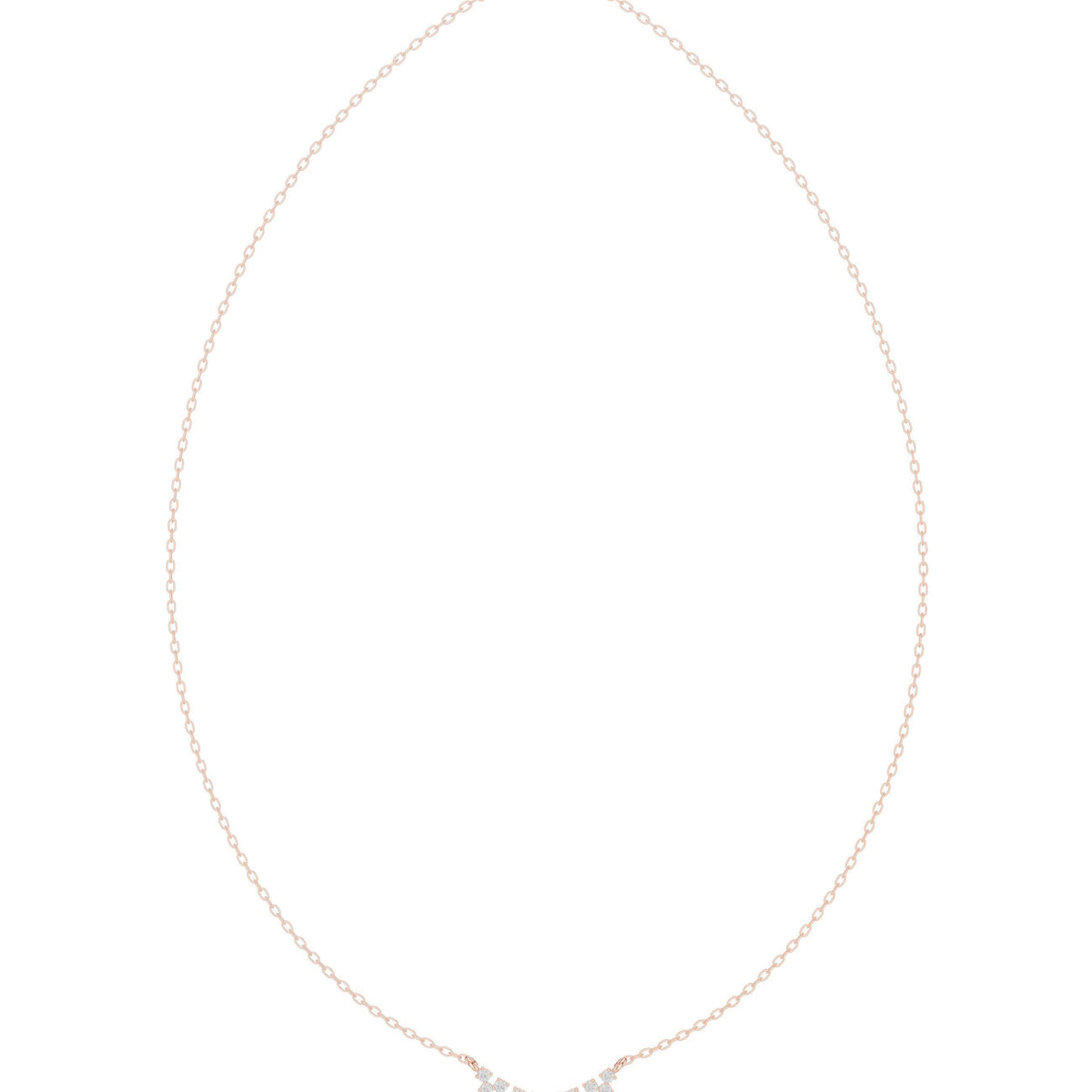 Moissanite Curved Cluster Bar Necklace – 925 Sterling Silver, 18K Gold Vermeil
