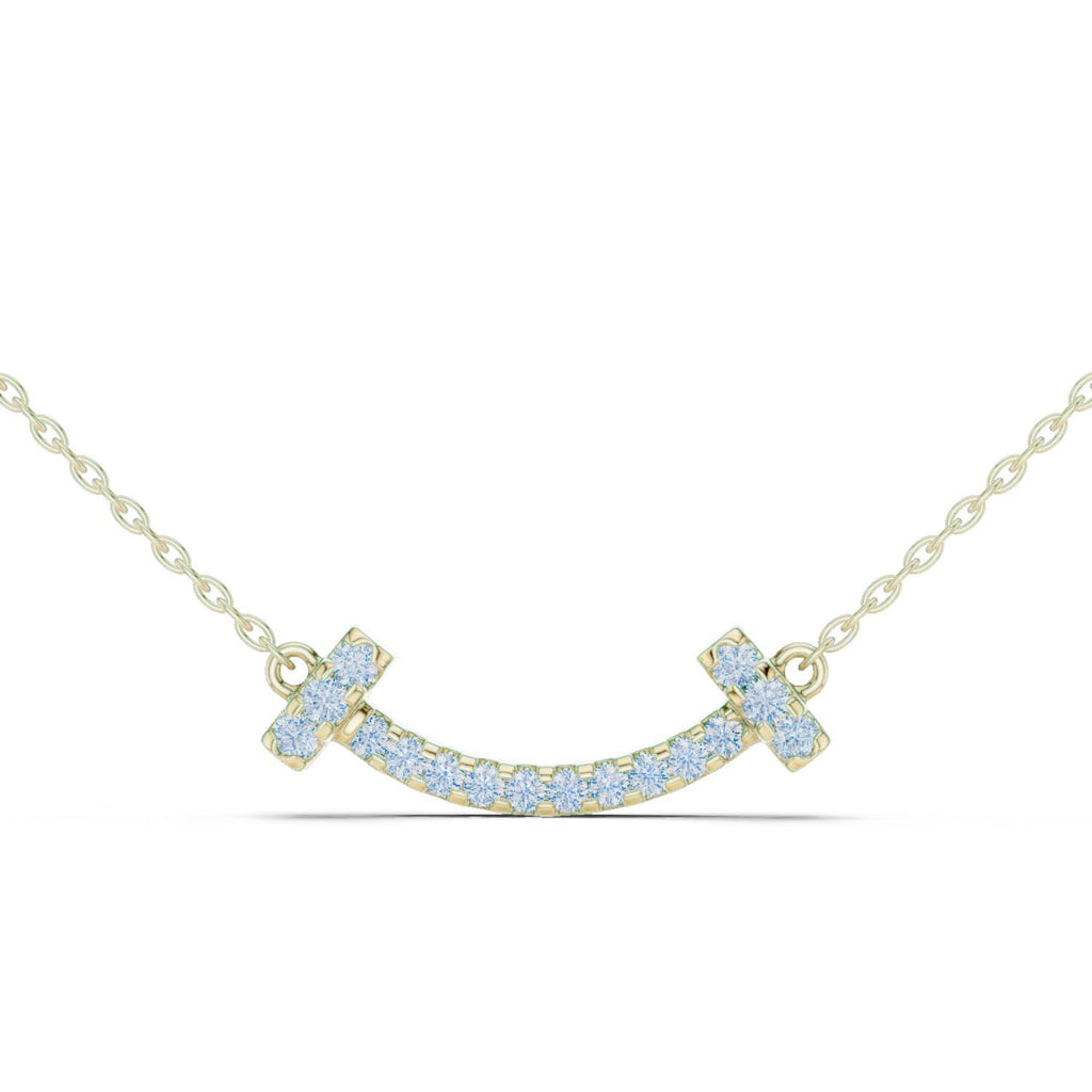 Moissanite Pavé Sideways Cross Necklace – 925 Sterling Silver, 18K Gold Vermeil