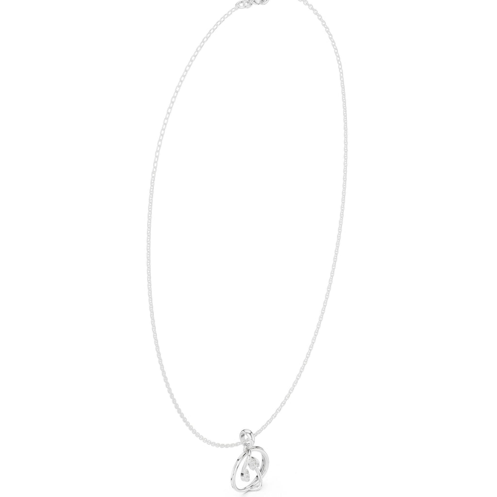 Pear Moissanite Open Swirl Pendant Necklace – 925 Sterling Silver, 18K Gold Vermeil