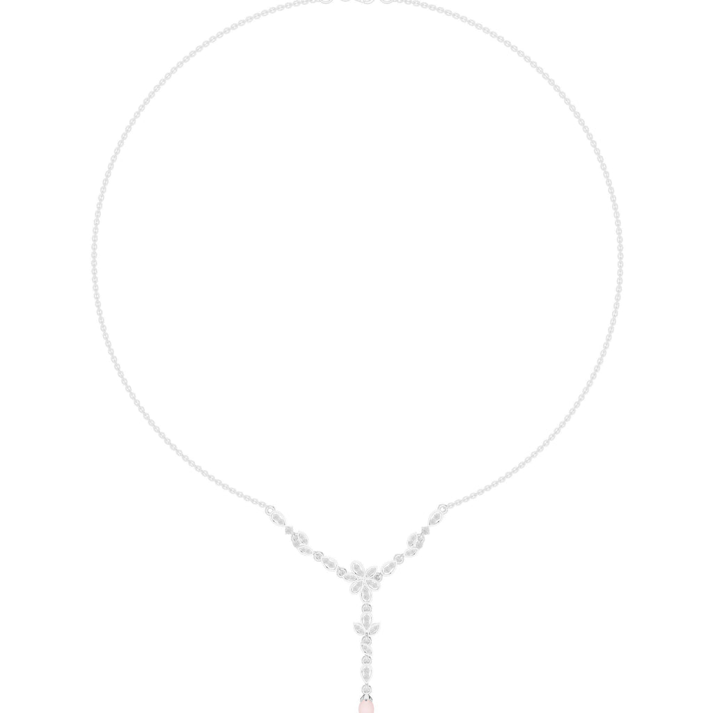 Moissanite Cluster Y-Lariat Necklace – 925 Sterling Silver, 18K Gold Vermeil