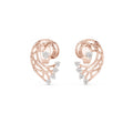 Moissanite Lattice Paisley Stud Earrings – 925 Sterling Silver, 18K Gold Vermeil