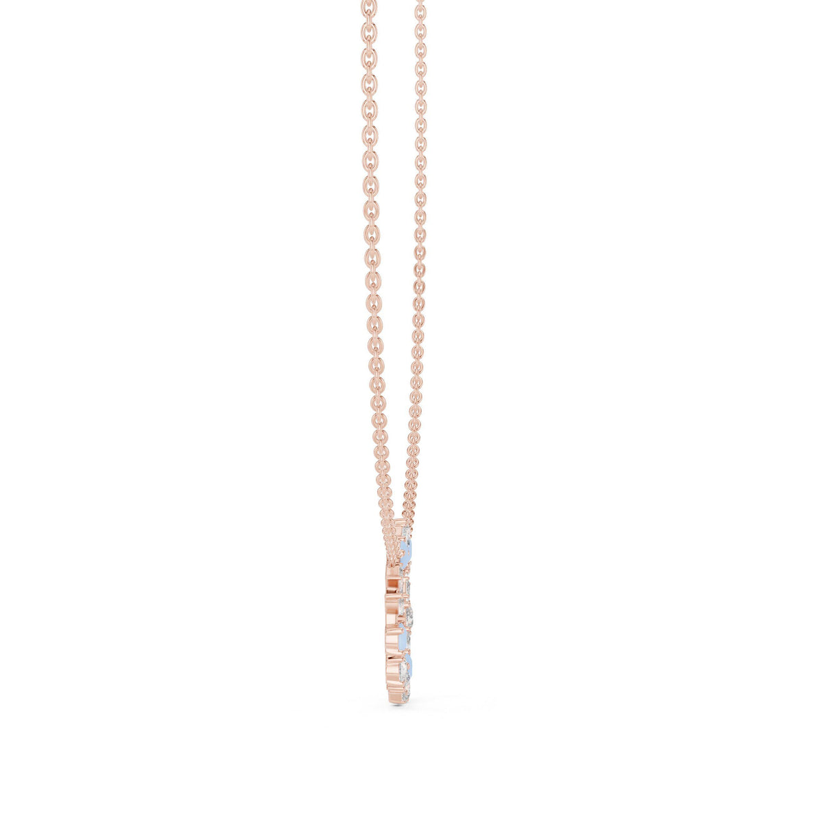 Mixed-Cut Moissanite Open-Circle Necklace – 925 Sterling Silver, 18K Gold Vermeil