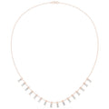 Baguette Moissanite Fringe Necklace – 925 Sterling Silver, 18K Gold Vermeil