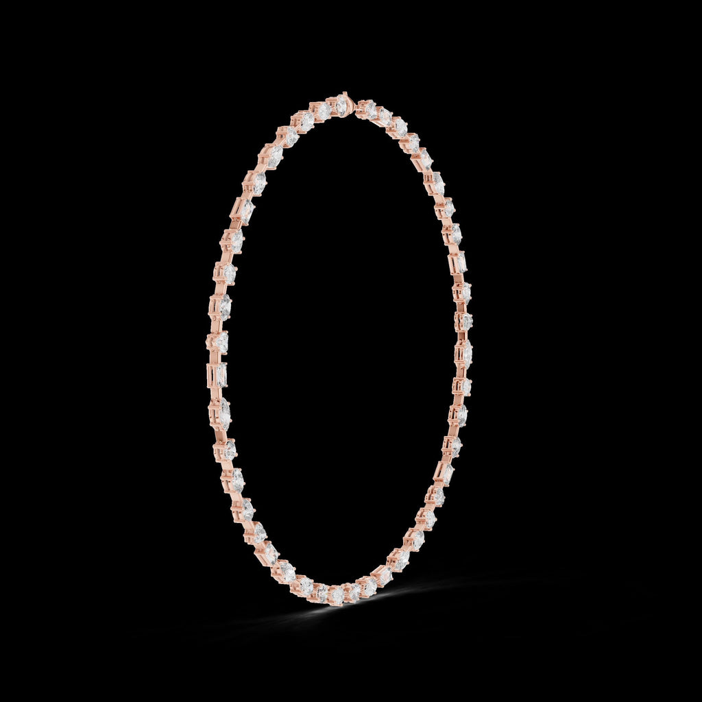 Moissanite Necklace – 925 Sterling Silver, 18K White Gold Vermeil