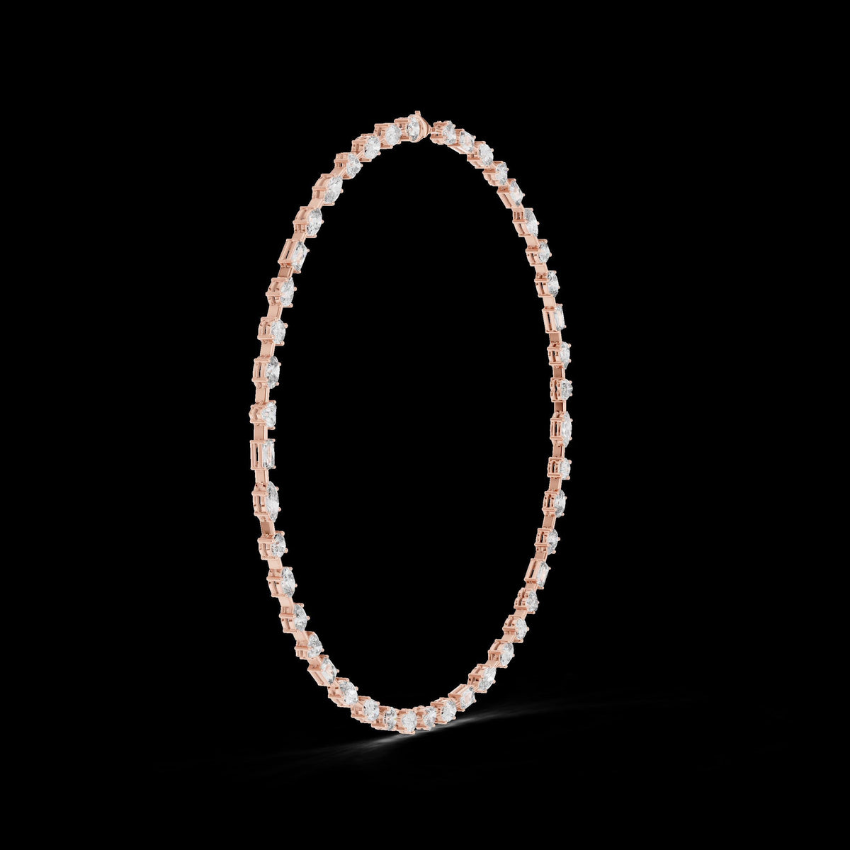 Moissanite Necklace – 925 Sterling Silver, 18K White Gold Vermeil