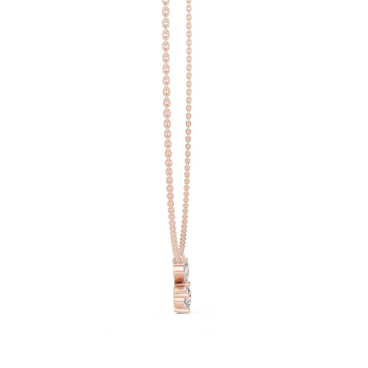 Pear, Marquise & Round Moissanite Cluster Pendant Necklace – 925 Sterling Silver, 18K Gold Vermeil