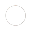 Classic Round Moissanite Tennis Necklace – 925 Sterling Silver, 18K Gold Vermeil