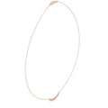 Moissanite Curved Cluster Bar Necklace – 925 Sterling Silver, 18K Gold Vermeil
