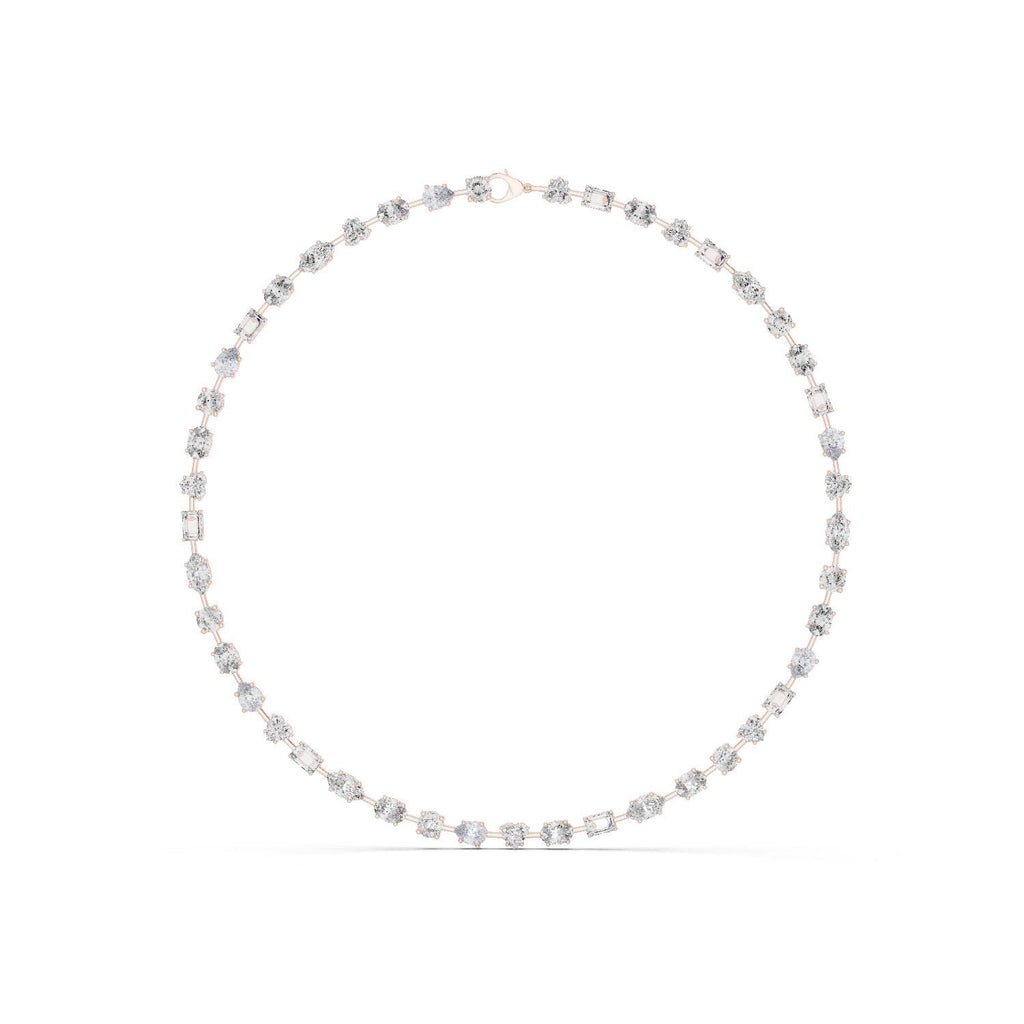 Moissanite Necklace – 925 Sterling Silver, 18K White Gold Vermeil