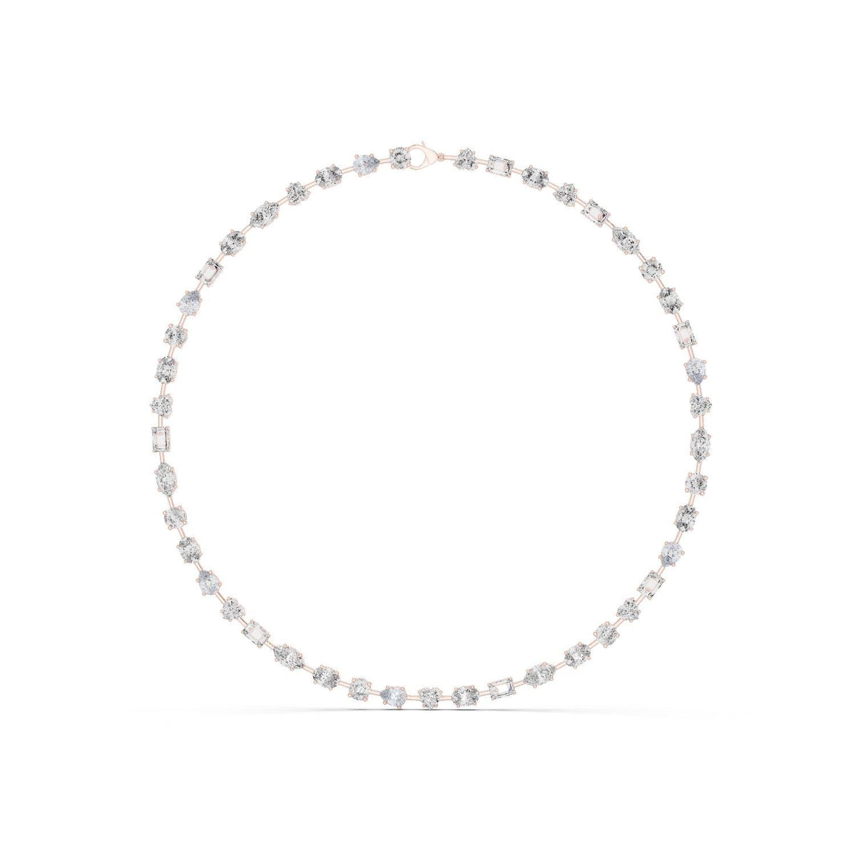 Moissanite Necklace – 925 Sterling Silver, 18K White Gold Vermeil