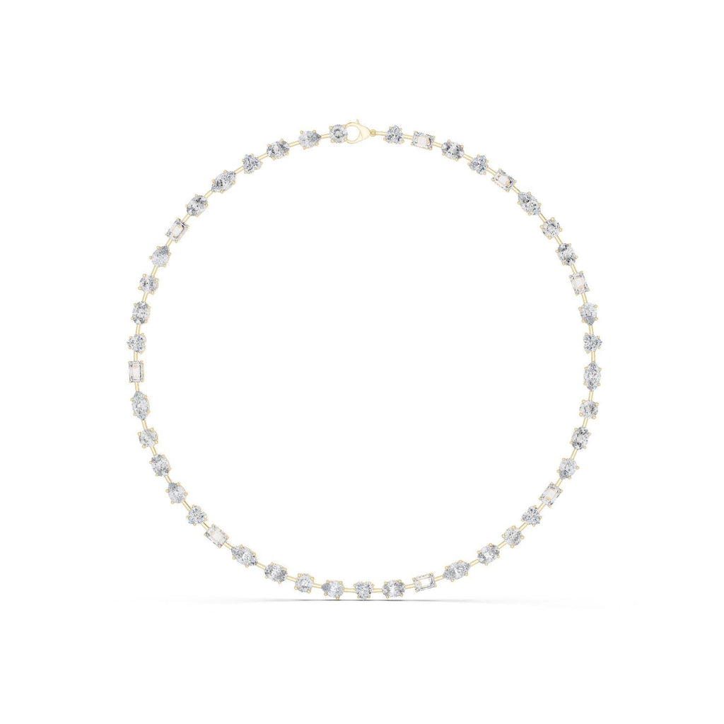 Moissanite Necklace – 925 Sterling Silver, 18K White Gold Vermeil