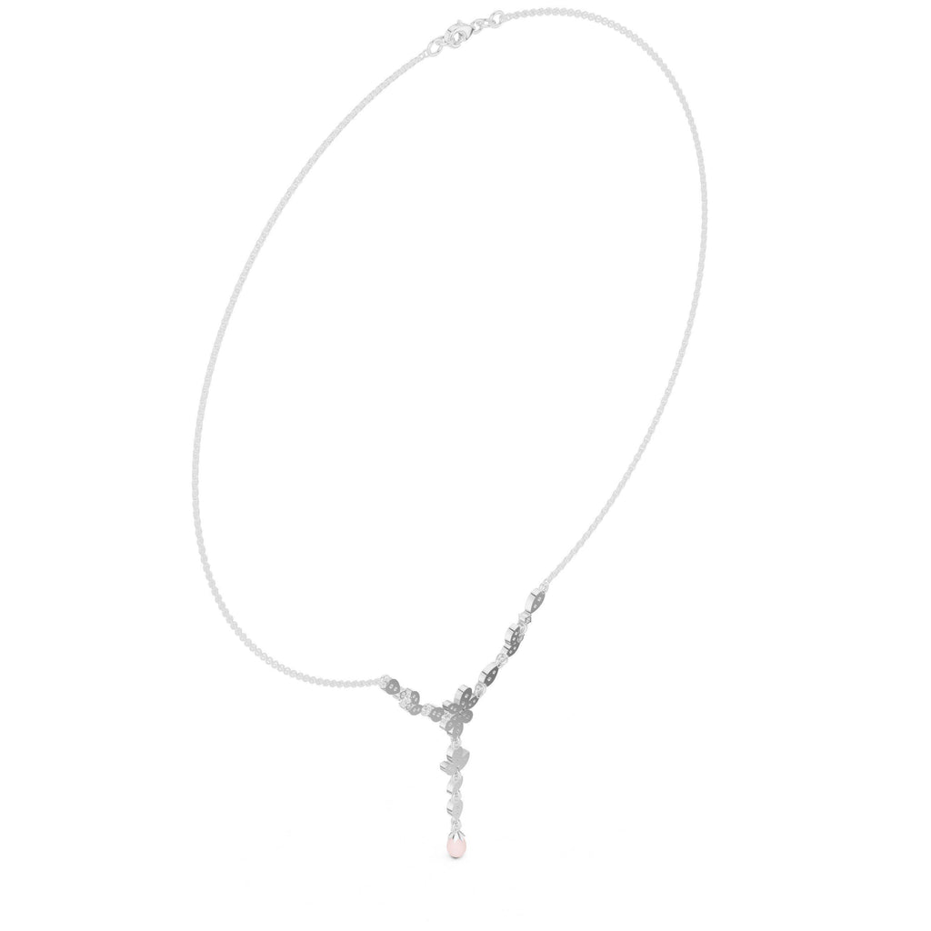Moissanite Cluster Y-Lariat Necklace – 925 Sterling Silver, 18K Gold Vermeil