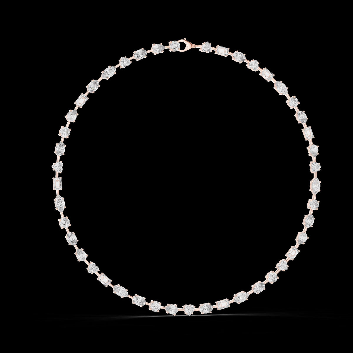 Moissanite Necklace – 925 Sterling Silver, 18K White Gold Vermeil