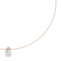 Pear Moissanite Solitaire Necklace – 925 Sterling Silver, 18K Gold Vermeil