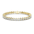 4mm Round Moissanite Tennis Bracelet – 925 Sterling Silver, 18K Gold Vermeil