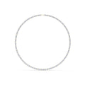Mixed-Cut Moissanite Tennis Necklace – 925 Sterling Silver, 18K Gold Vermeil